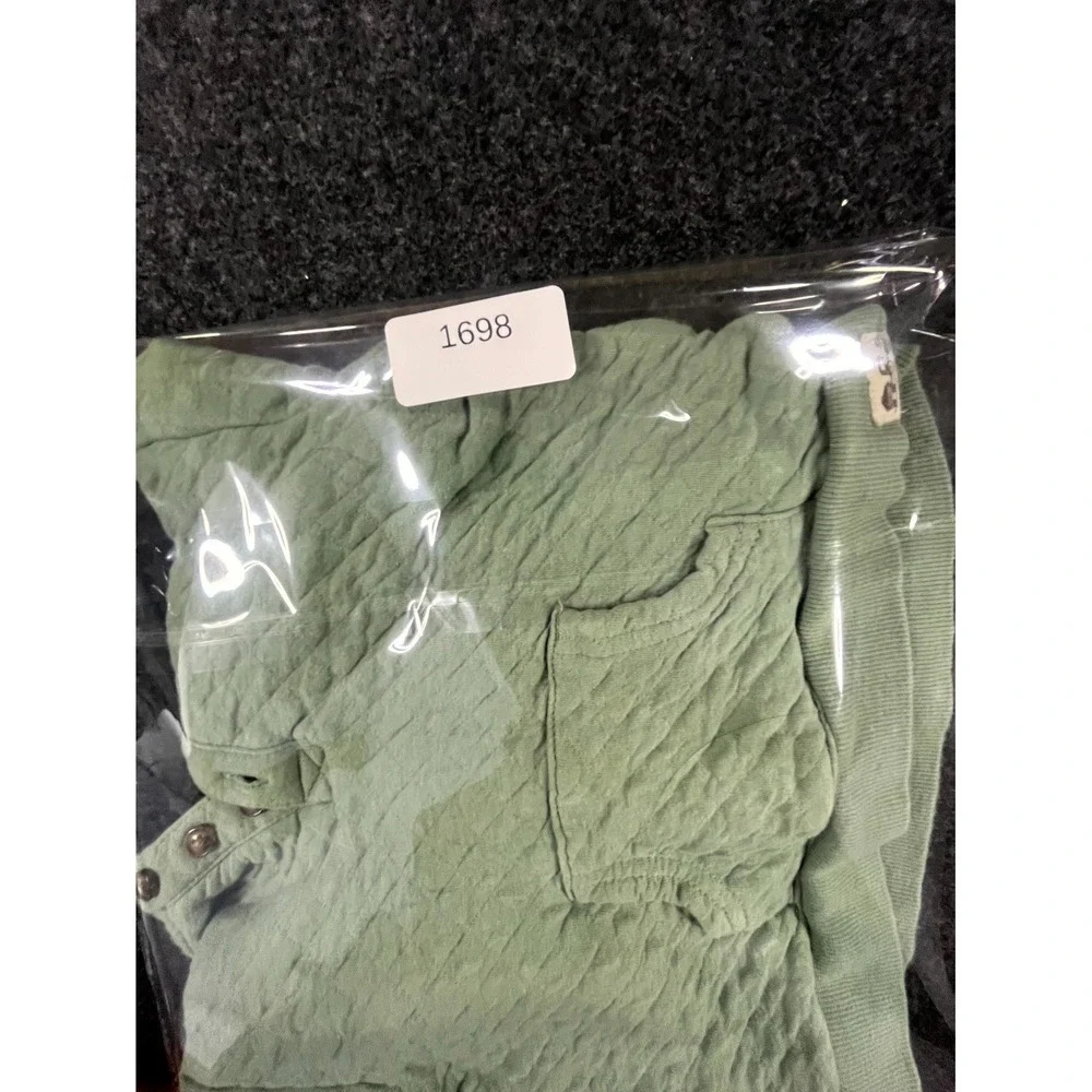 Carters‎ Hoodie Toddler Unisex 24M Sage Green Quilted Cotton Hooded Pullover
